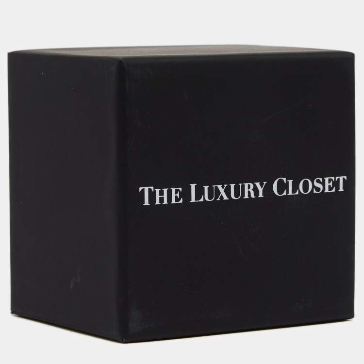 Pre Owned Dior Two Tone Closed Wide Cuff Bracelet 