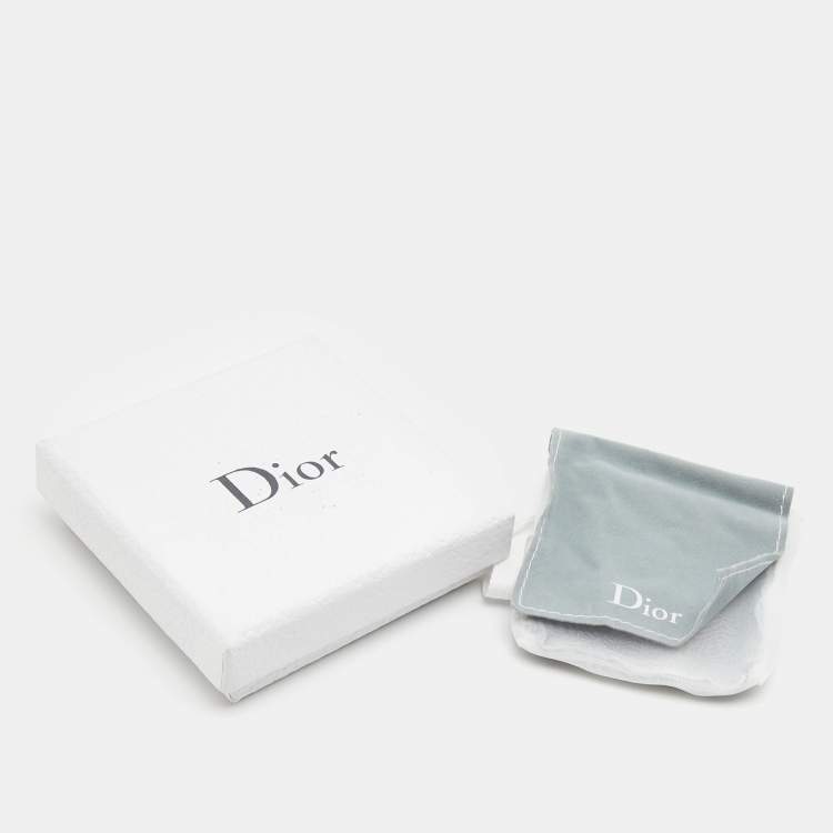 Pre Owned Dior Tribales Aged Gold Tone Faux Pearl Asymmetric Earrings