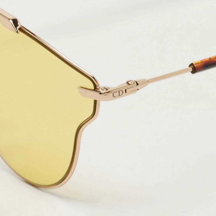 Pre Owned Dior Yellow/Brown So Real Pop Sunglasses