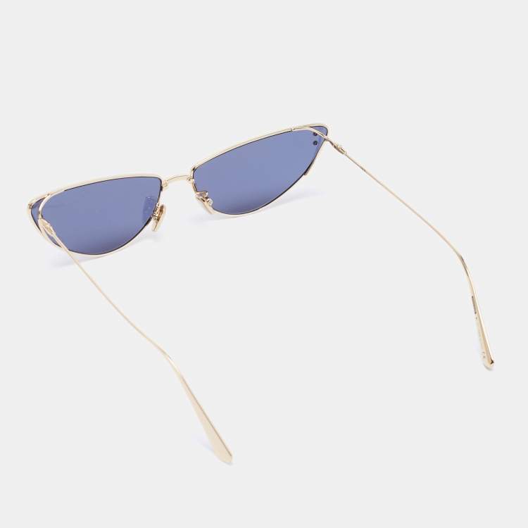Pre Owned Dior Gold/Blue Miss Dior B1U Butterfly Sunglasses