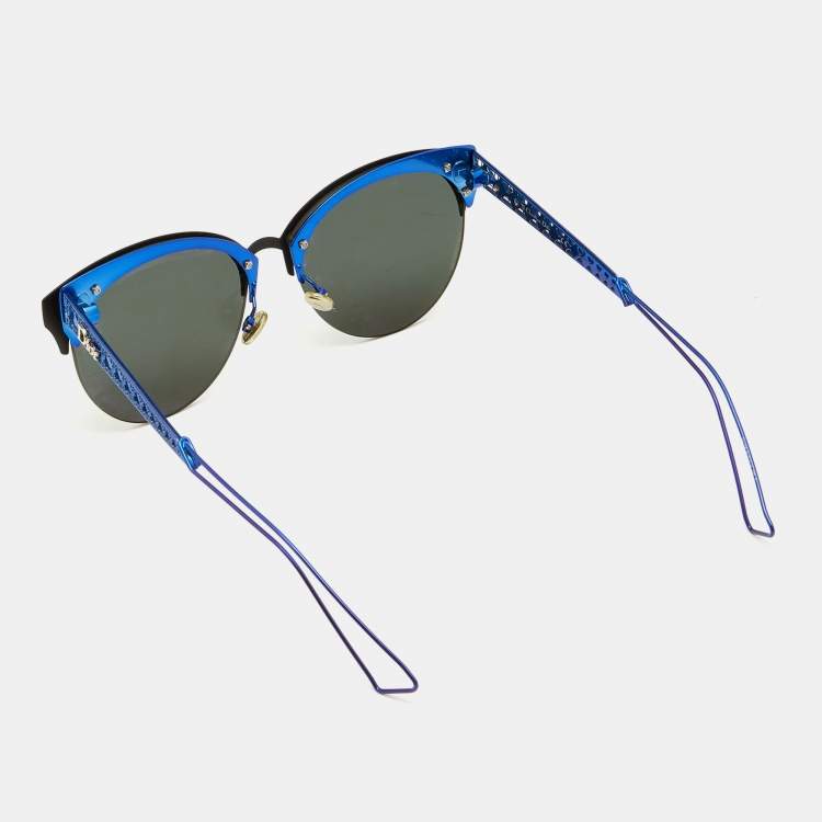 Pre Owned Dior Diorama Club Black-Blue/Grey G5V2K Cat-Eye Sunglasses