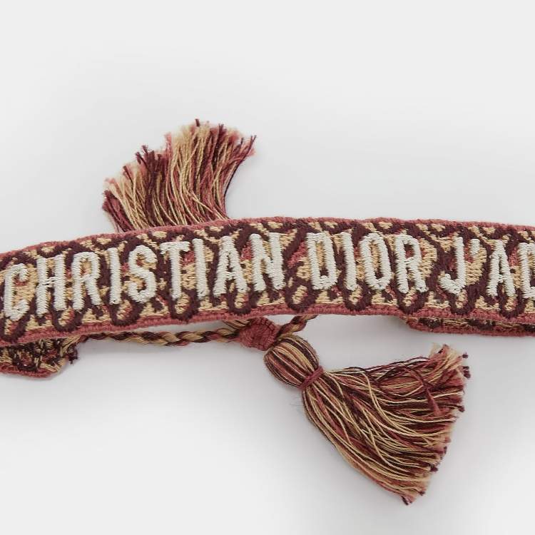 Pre Owned Dior Multicolor J'adior Woven Fabric Adjustable Bracelet