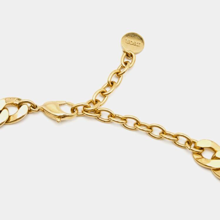 Pre Owned Dior Danseuse Étoile Gold Tone Choker Necklace