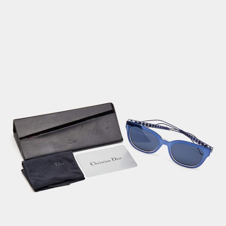 Pre Owned Dior Metallic Blue Diorama1 Sunglasses
