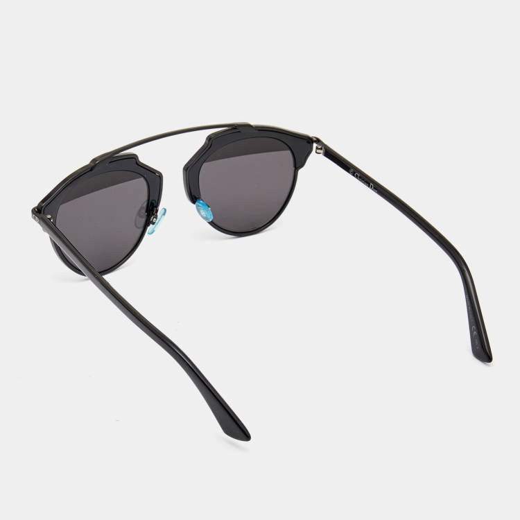Pre Owned Dior Black/Blue Dior So Real Round Sunglasses