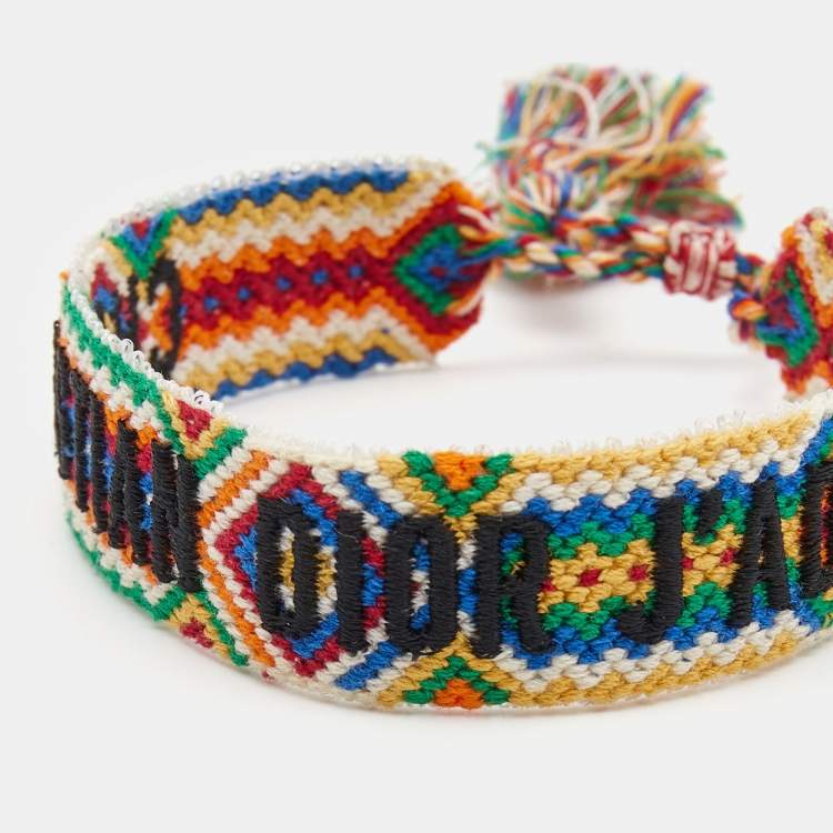 Pre Owned Dior J'adior Woven Fabric Adjustable Bracelet