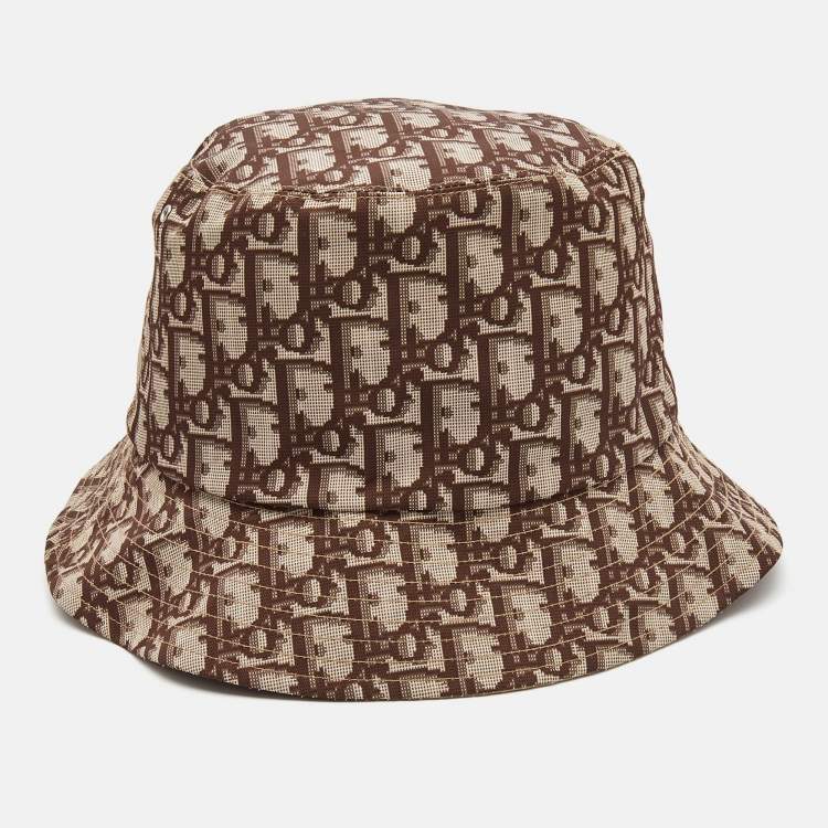 VINTAGE CHRISTIAN DIOR REVERSIBLE MONOGRAM BUCKET HAT