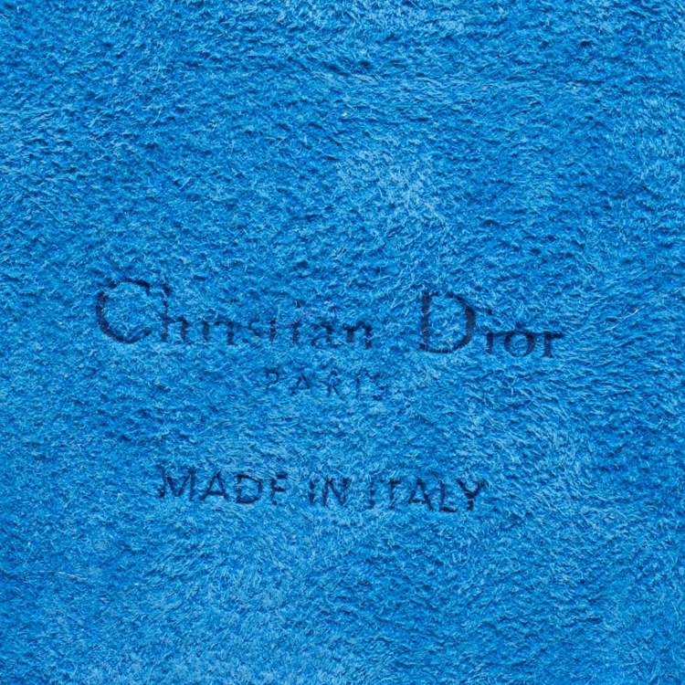 Pre Owned Dior Blue/White Leather Dior Travel iPhone 13 Pro Case