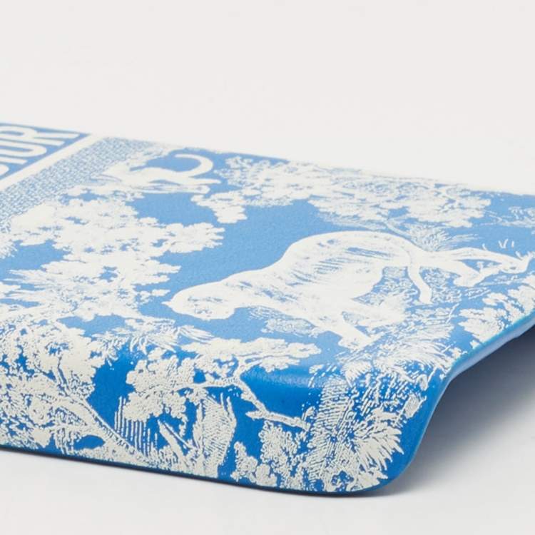 Pre Owned Dior Blue/White Leather Dior Travel iPhone 13 Pro Case