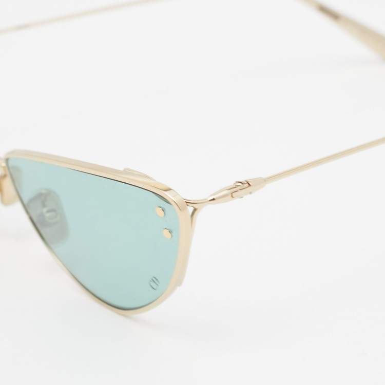 Pre Owned Dior Green/Gold Miss Dior Butterfly Sunglasses