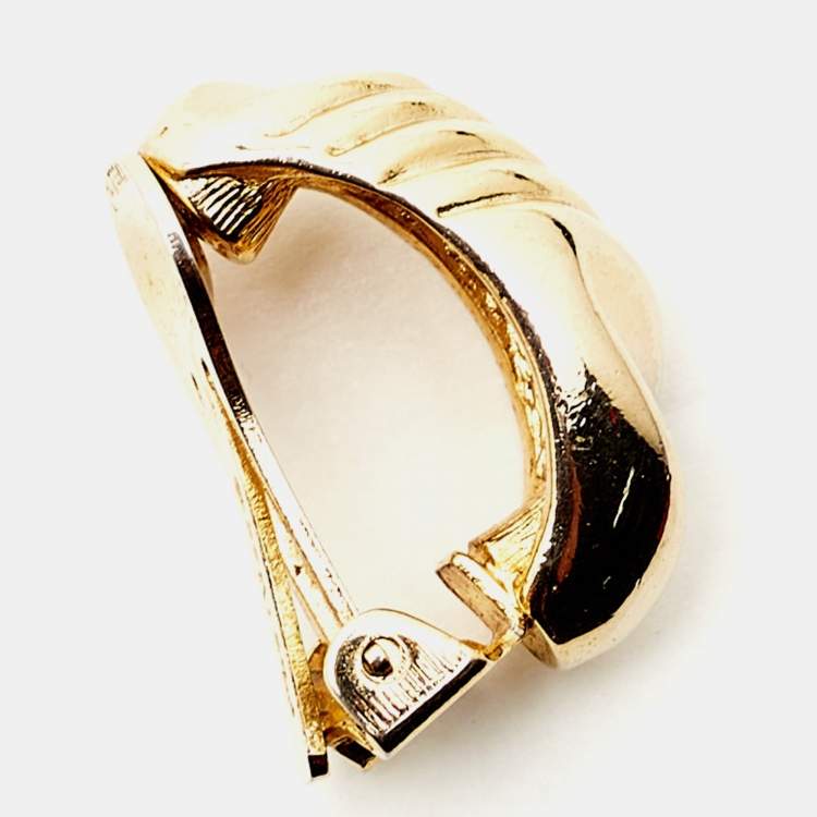 Pre Owned Dior Gold Tone Earrings