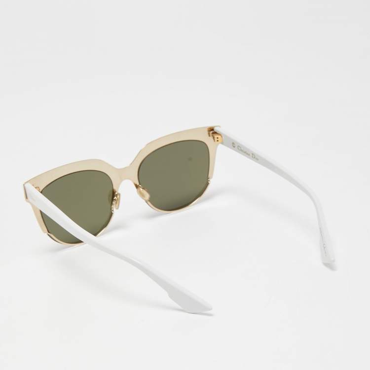 Pre Owned Dior Black Tone/Dark Green DiorSight2 RFA1E Cat-Eye Sunglasses