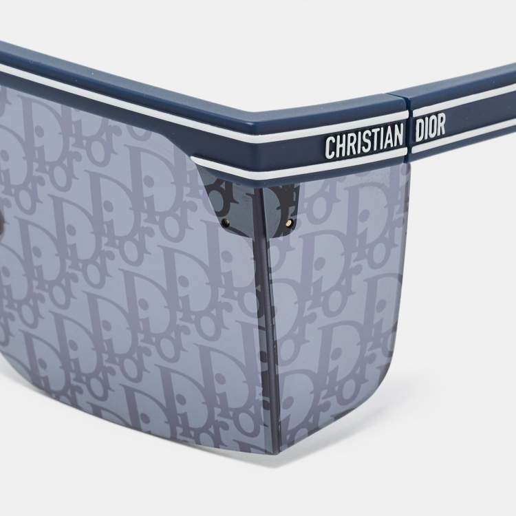 Pre Owned Dior Blue DiorClub M1U Oblique Shield Sunglasses