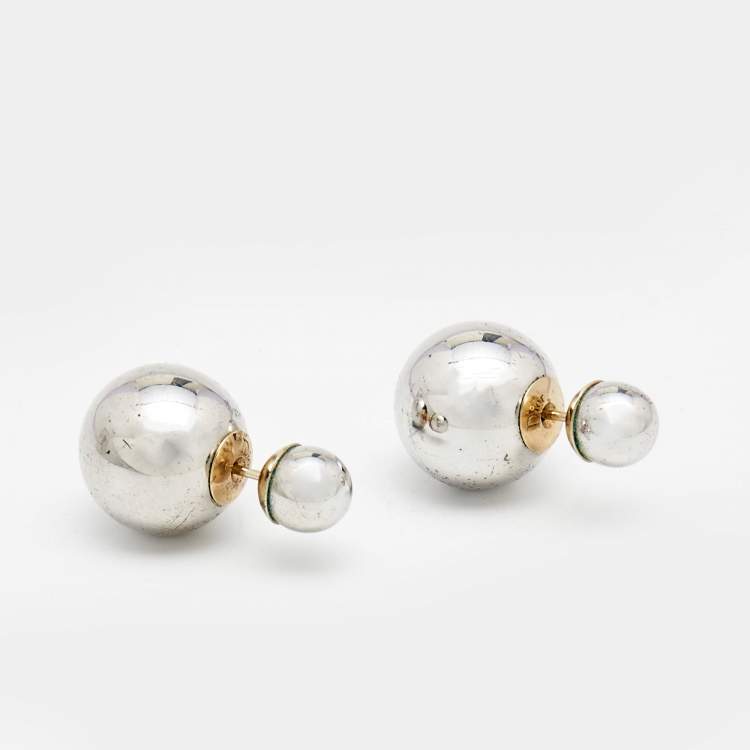 Pre Owned Dior Tribales Two Tone Earrings