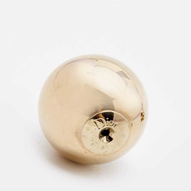 Pre Owned Dior Tribales Gold Tone Stud Earrings