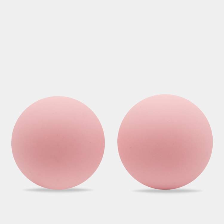 Pre Owned Dior Tribale Matte Pink Gold Tone Stud Earrings