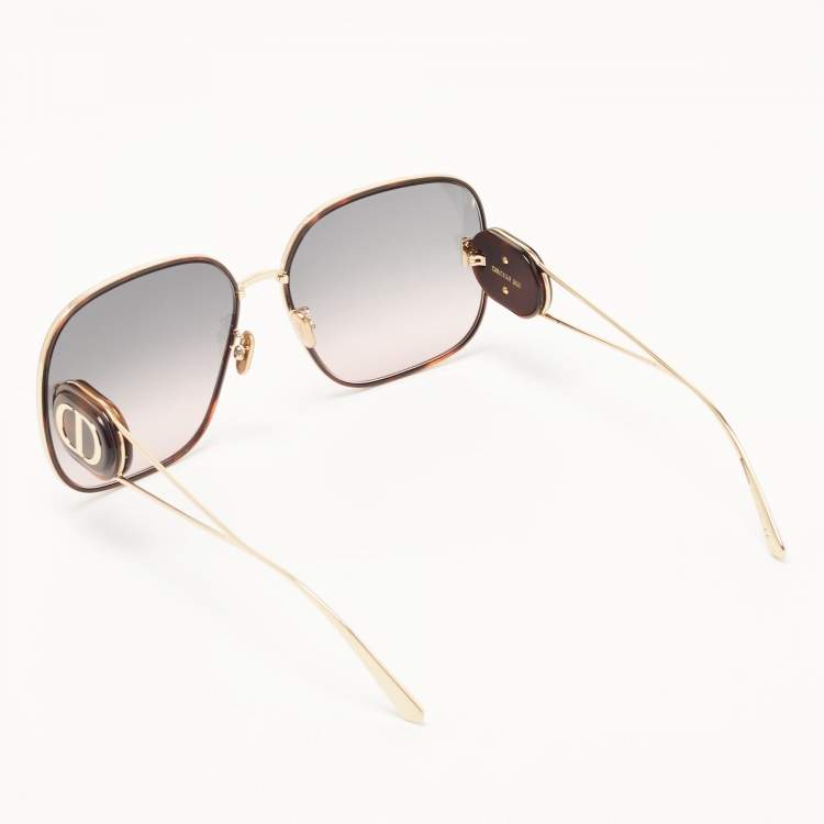 Pre Owned Dior Brown/Gold Gradient Booby S 1 U Square Sunglasses