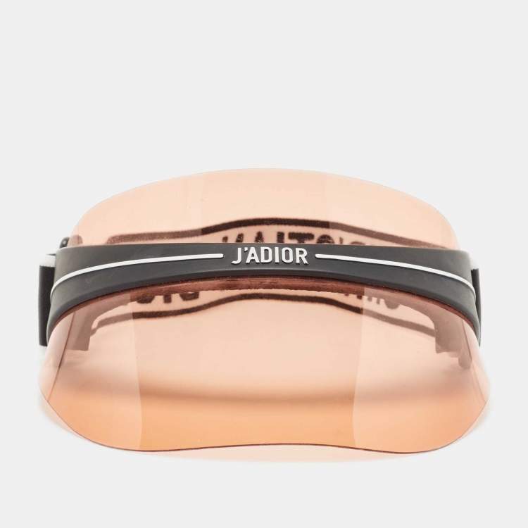 Pre Owned Christian Dior Peach/Black Dior Club1 Sun Visor
