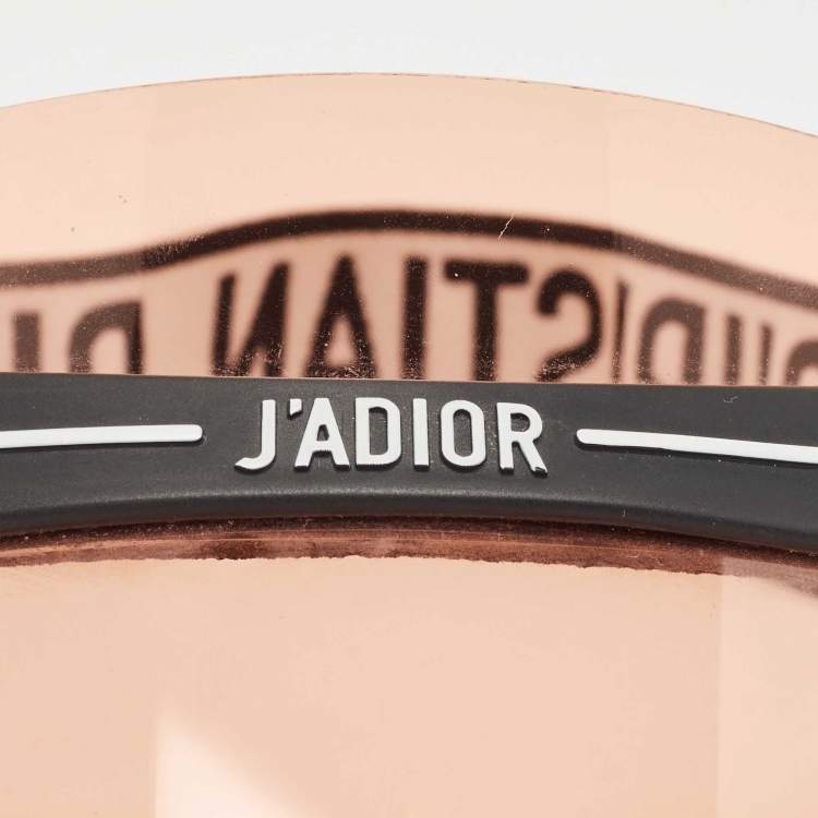 Pre Owned Christian Dior Peach/Black Dior Club1 Sun Visor