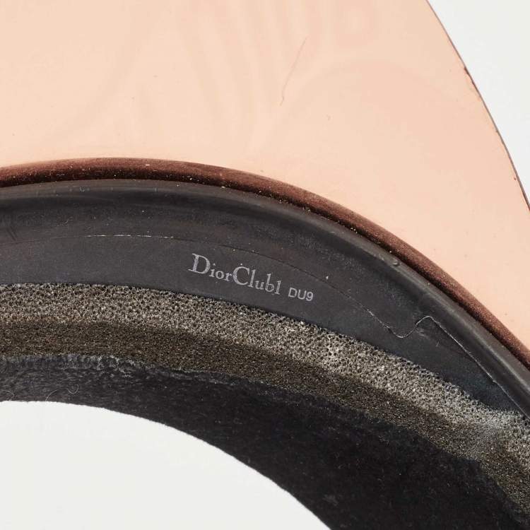 Pre Owned Christian Dior Peach/Black Dior Club1 Sun Visor