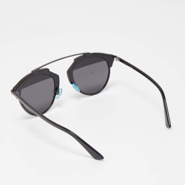 Pre Owned Dior Black/Silver So Real Round Sunglasses