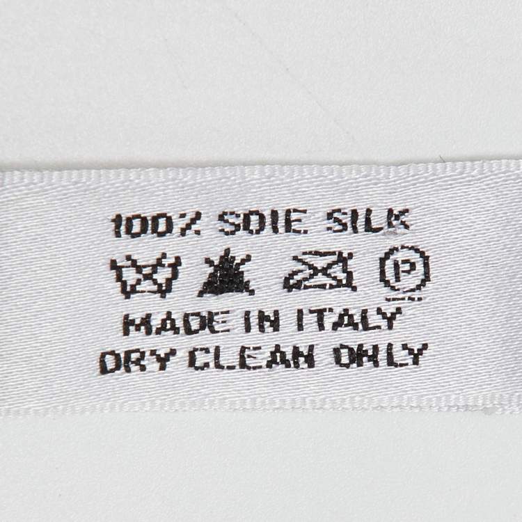 مملوكة مسبقًا Christian Dior Navy Blue Printed Silk Scarf