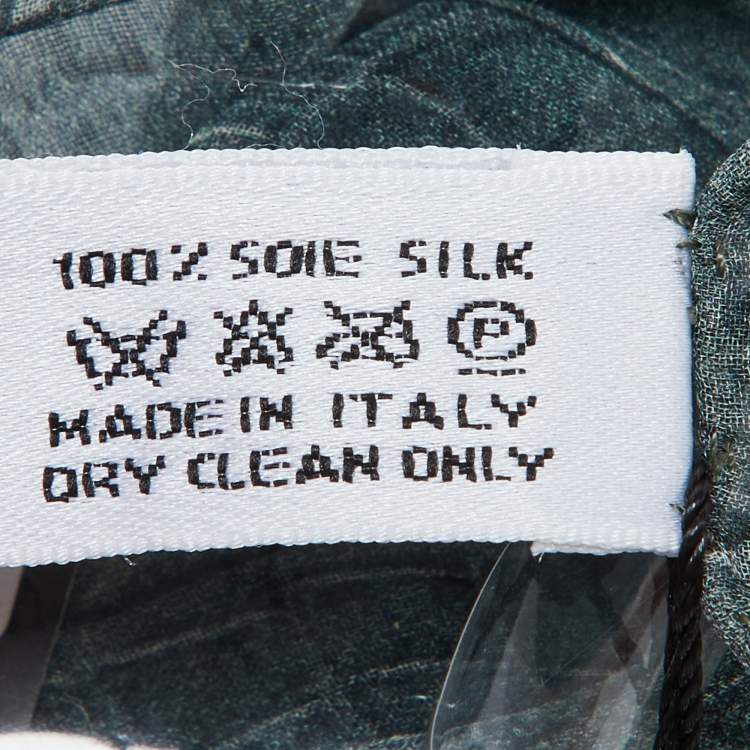 مملوكة مسبقًا Christian Dior Grey Printed Silk Scarf