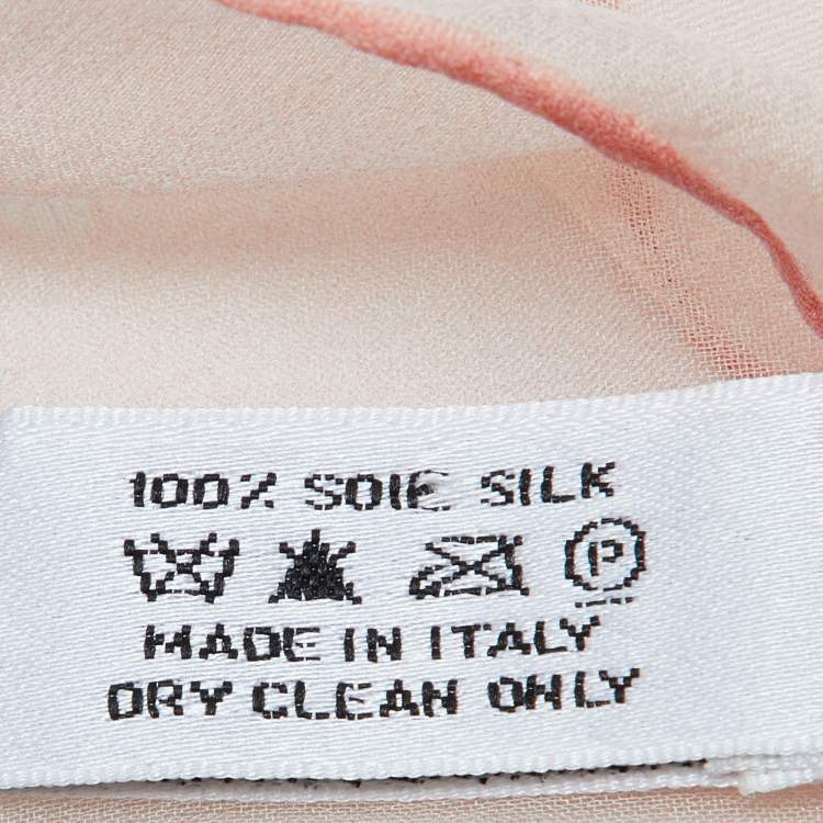Pre Owned Christian Dior Pink Printed Silk Scarf