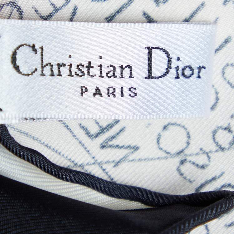 Pre Owned Christian Dior Pink Printed Silk Square Scarf