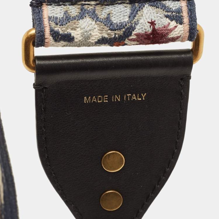 Pre Owned Dior Multicolor Canvas and Leather KaleiDiorscopic Studded Shoulder Bag Strap