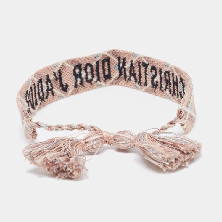 Pre Owned Dior J'Adior Woven Fabric Adjustable Bracelet
