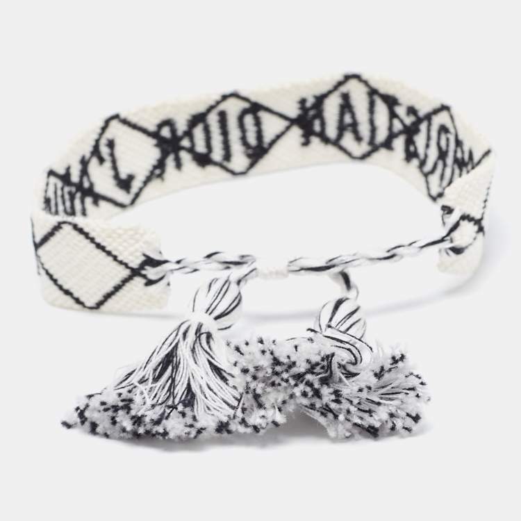 Pre Owned Dior J'Adior Woven Fabric Adjustable Bracelet