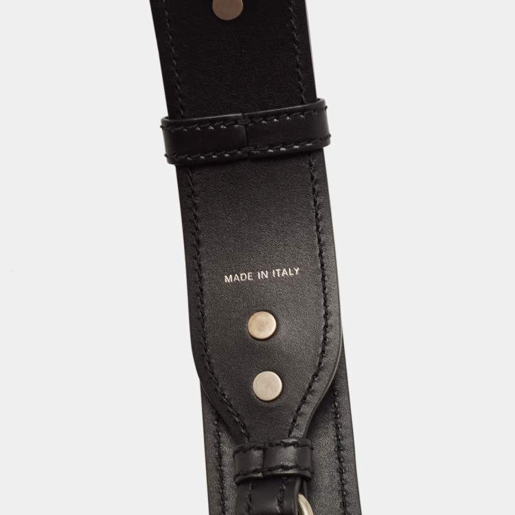Pre Owned Dior Black Leather Studded J’Adior Shoulder Bag Strap