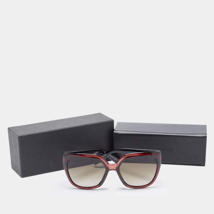 Pre Owned Dior Dark Burgundy Gradient Cannage My Dior3N Square Sunglasses