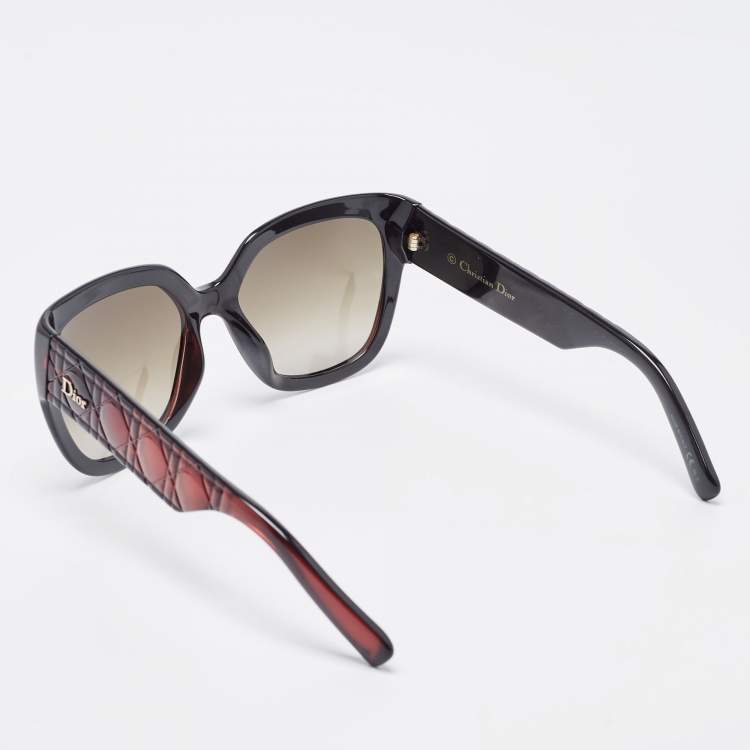Pre Owned Dior Dark Burgundy Gradient Cannage My Dior3N Square Sunglasses