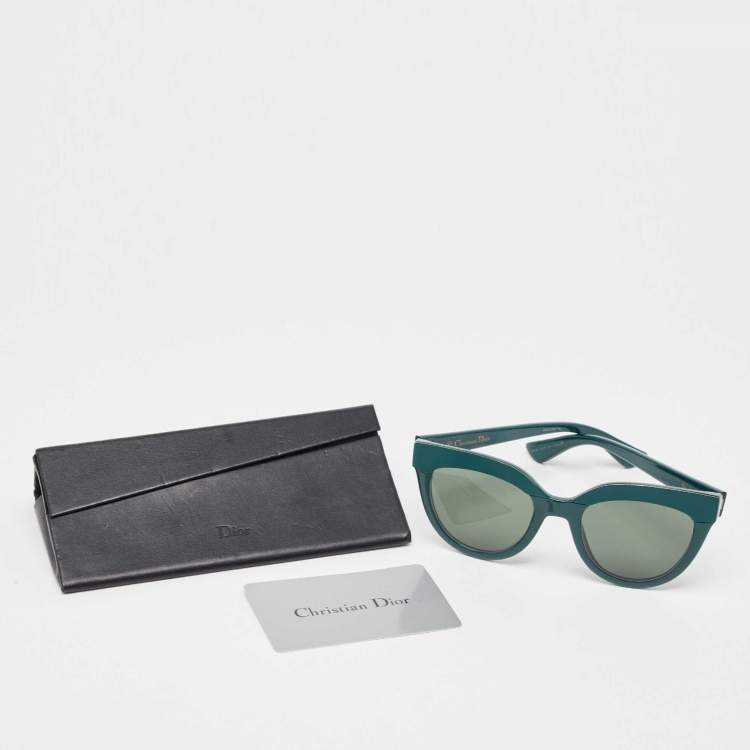 Pre Owned Dior Green Soft1 Cat Eye Sunglasses