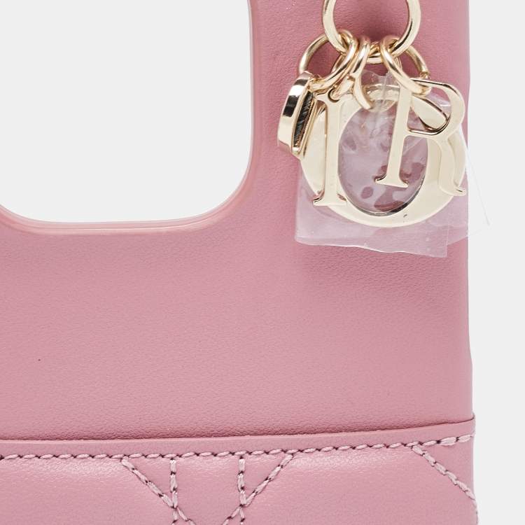 Dior Pink Cannage Leather Lady Dior iPhone 14 Pro Case Dior | TLC