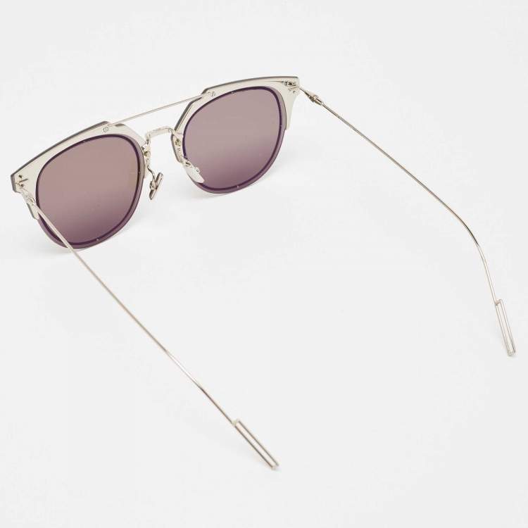 Pre Owned Dior Homme Silver/Black Composit 1.0 Wayfarer Sunglasses