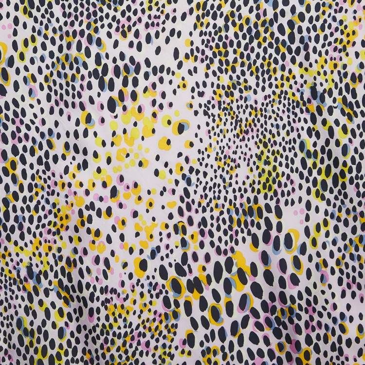 Pre Owned Dior Multicolor Dotted Silk Square Scarf 