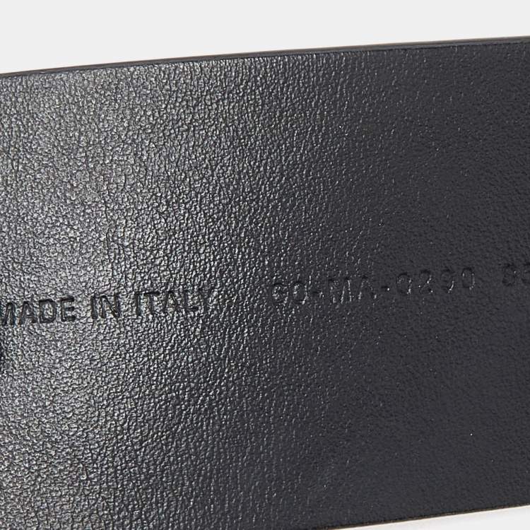 Pre Owned Dior Black Leather Wide Waist Belt 85CM