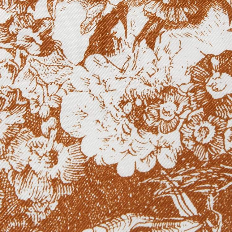 مملوكة مسبقًا Dior White Toile de Jouy Silk Mitzah Scarf