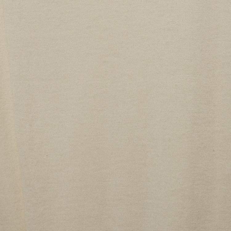 Pre Owned Dior Cream Cashmere Fringe Shawl