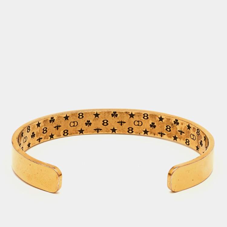Pre Owned Dior Jadior Revolution Enamel Gold Tone Bracelet