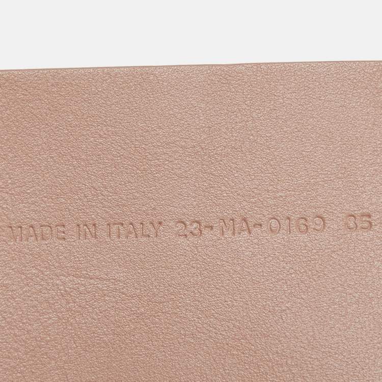 Pre Owned Dior Pink Leather Wide Waist Belt 85CM