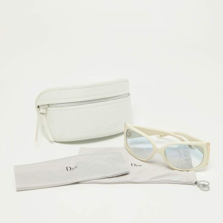 مملوكة مسبقًا Dior White/Grey Gradient Daiquidior N5A5M Rectangle Sunglasses