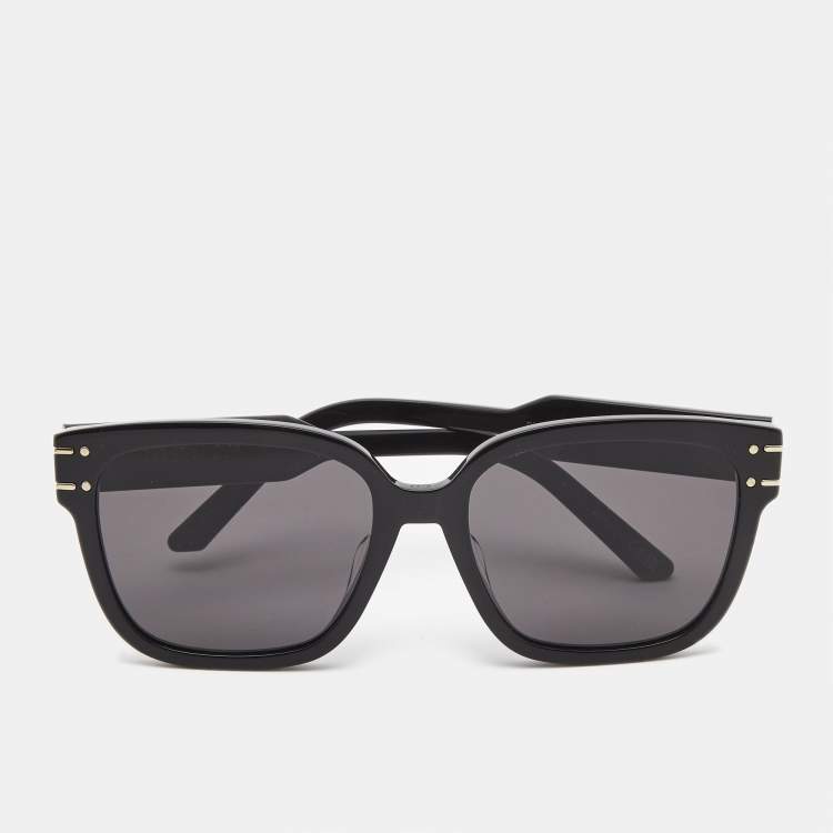 Pre Owned Dior Black /Gold Dior Signature S7F Square Sunglasses
