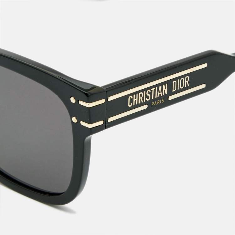 Pre Owned Dior Black /Gold Dior Signature S7F Square Sunglasses