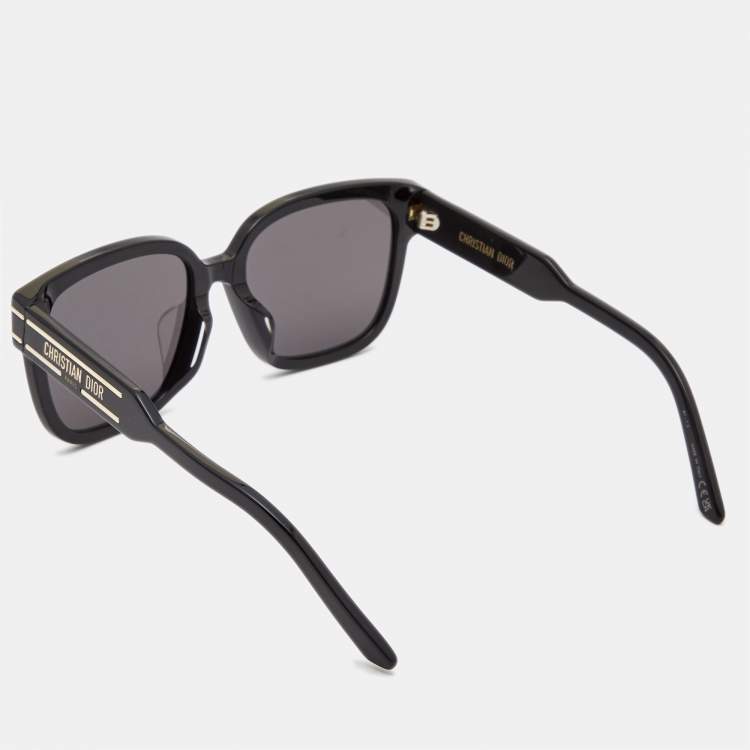 Pre Owned Dior Black /Gold Dior Signature S7F Square Sunglasses
