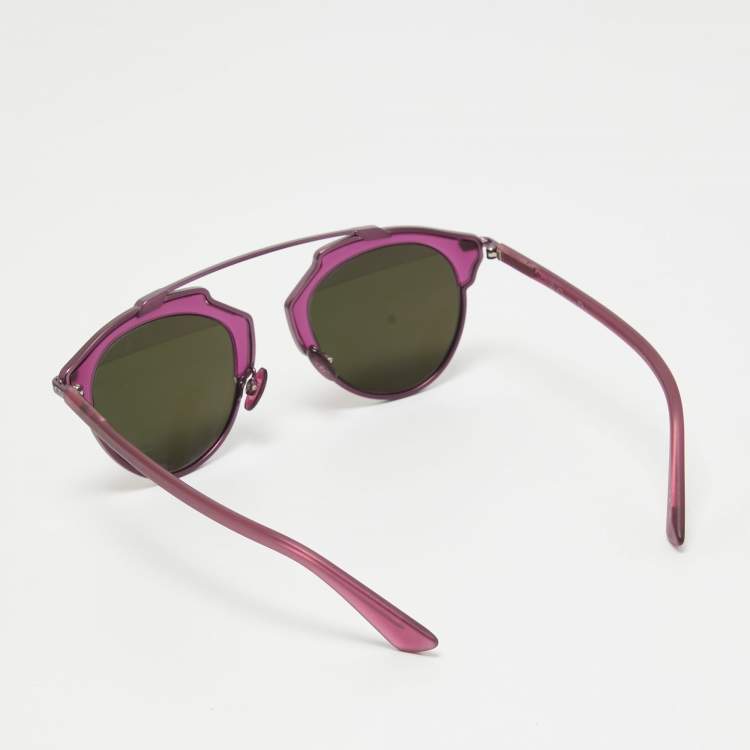 Pre Owned Dior Purple Mirrored RMTLZ Dior So Real Round Sunglasses