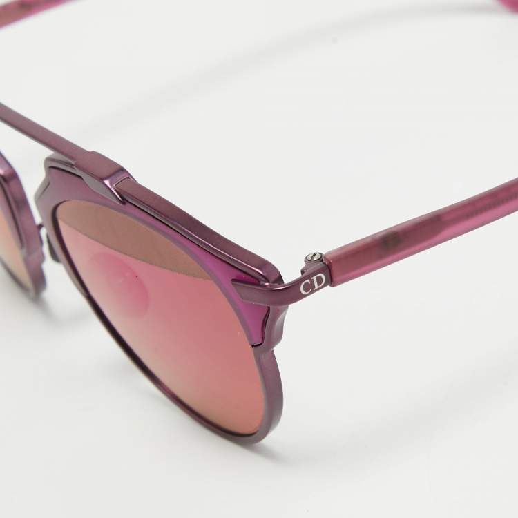 Pre Owned Dior Purple Mirrored RMTLZ Dior So Real Round Sunglasses